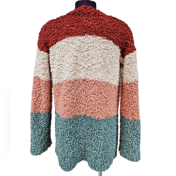 Hippie Rose Colorblock Popcorn Knit Cardigan Sweater Size Medium Women's J33 - Picture 5 of 9